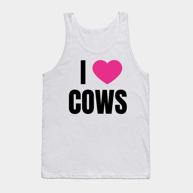 I Love Cows Tank Top by QCult